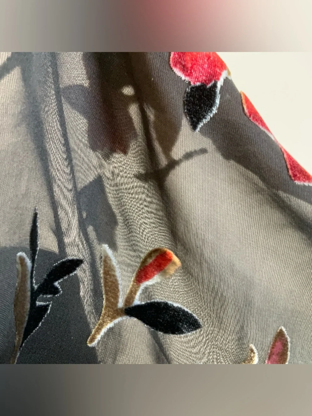 Macy’s Black Velvet-Like Reversible Shawl or Scarf